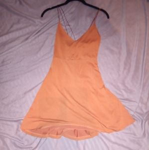 Orange skater dress